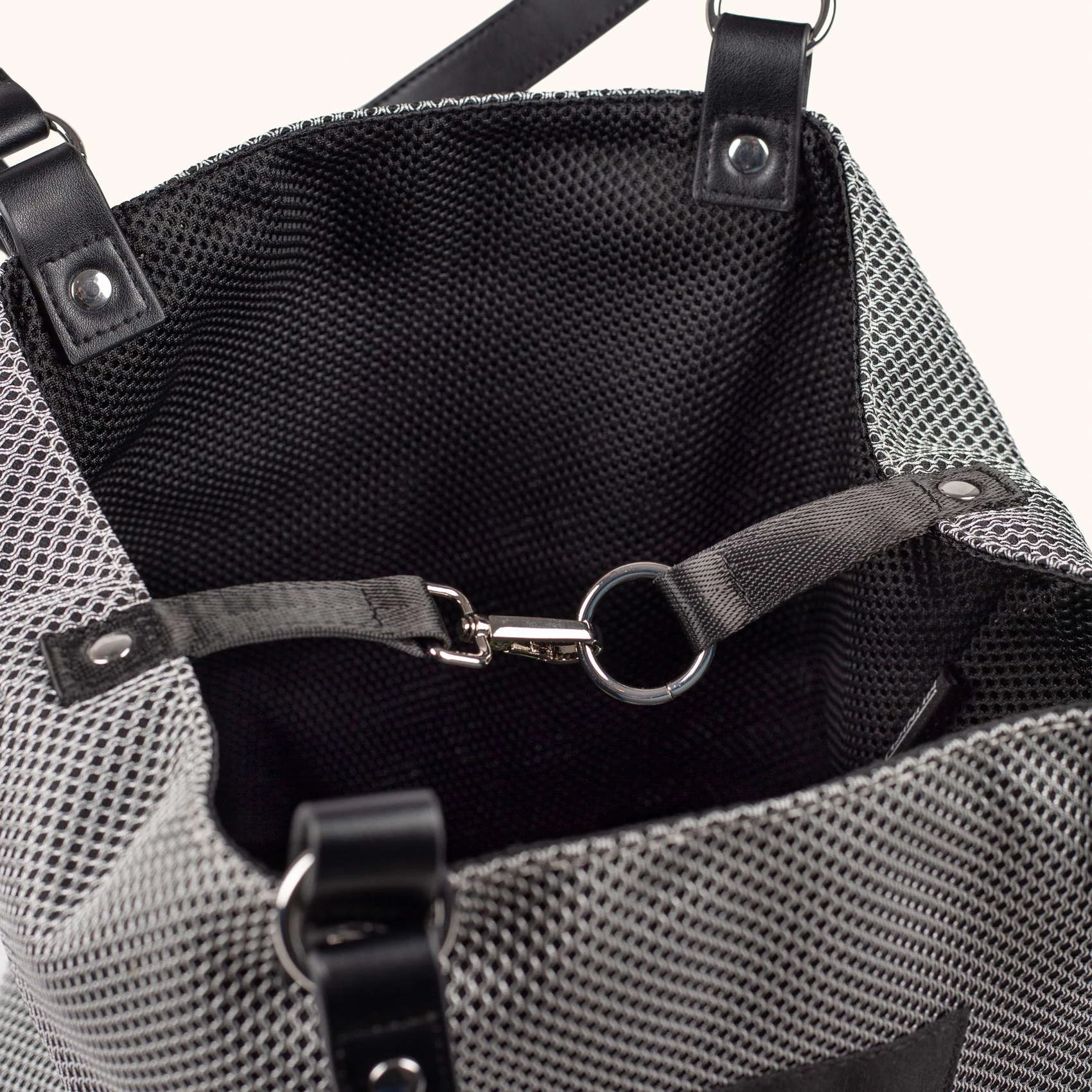 MUNICH GOGO SPIN Reversible TOTE BAG: grey bag for women