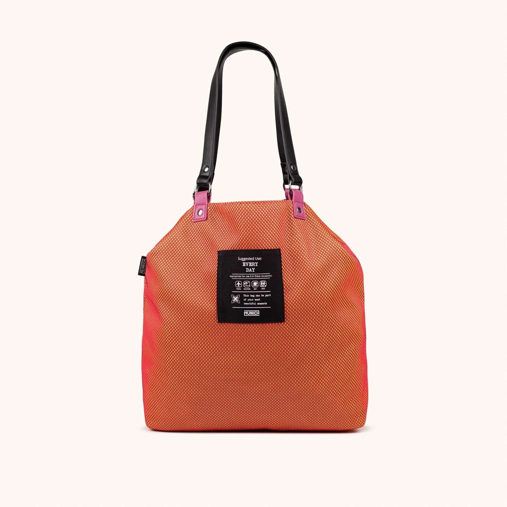 MUNICH GOGO SPIN Reversible TOTE BAG: naranja bag for women