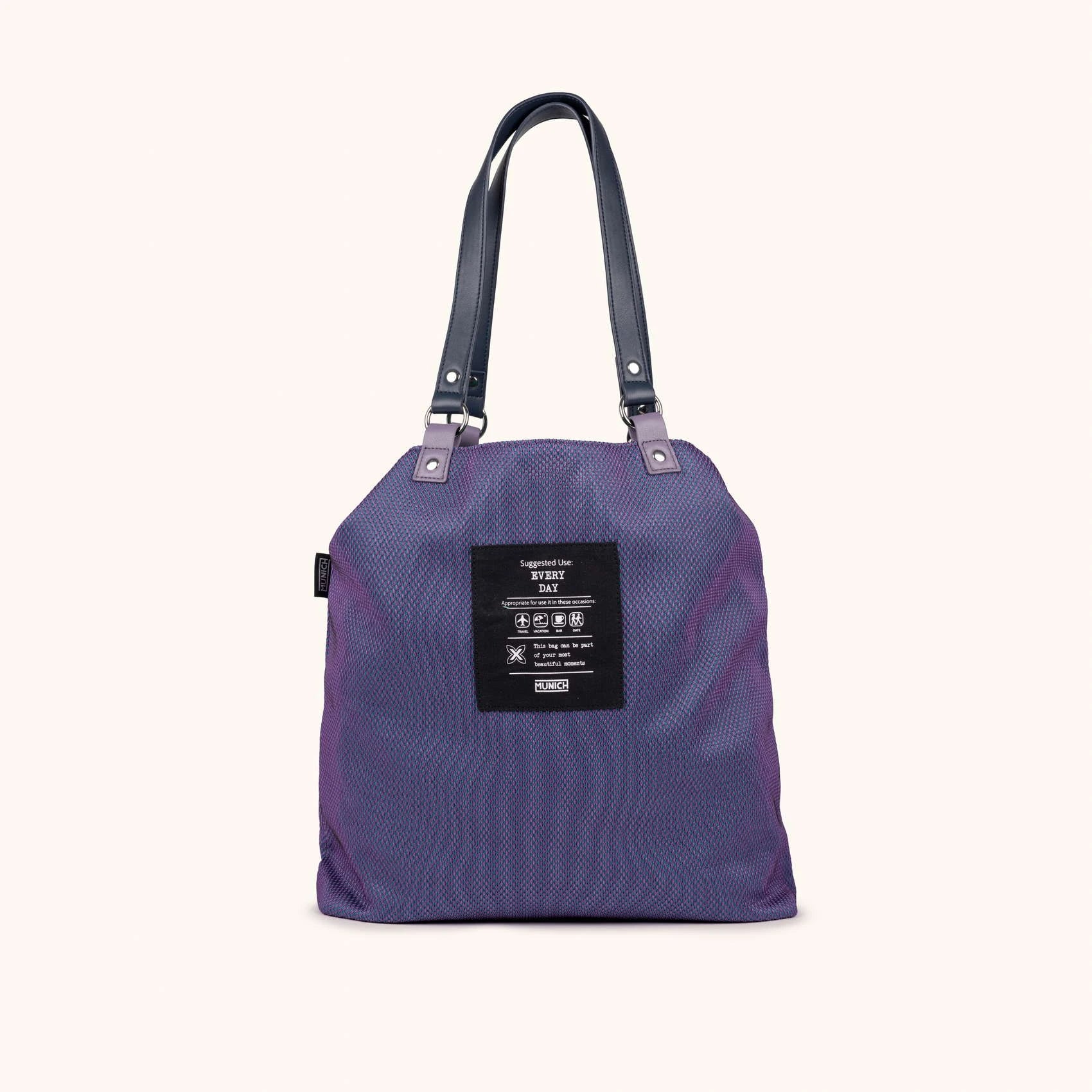 MUNICH GOGO SPIN Reversible TOTE BAG: lila bag for women