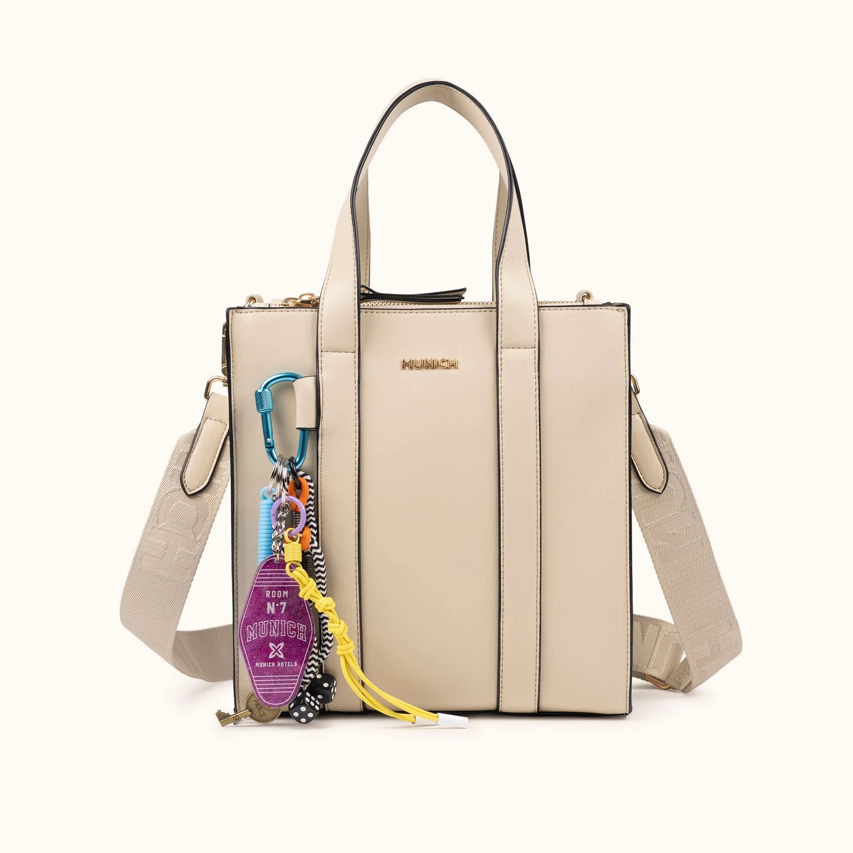 MUNICH Charms Crossbody TOTE: beige bag for women