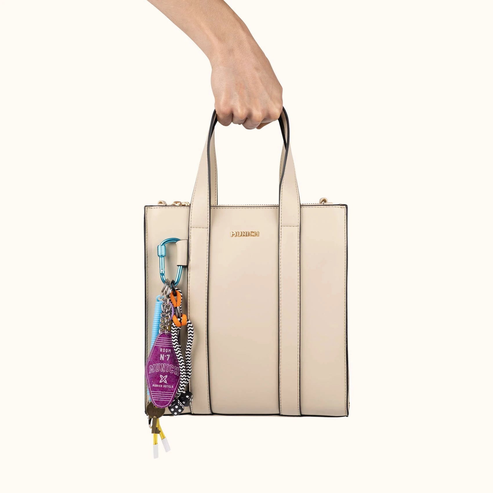 MUNICH Charms Crossbody TOTE: beige bag for women