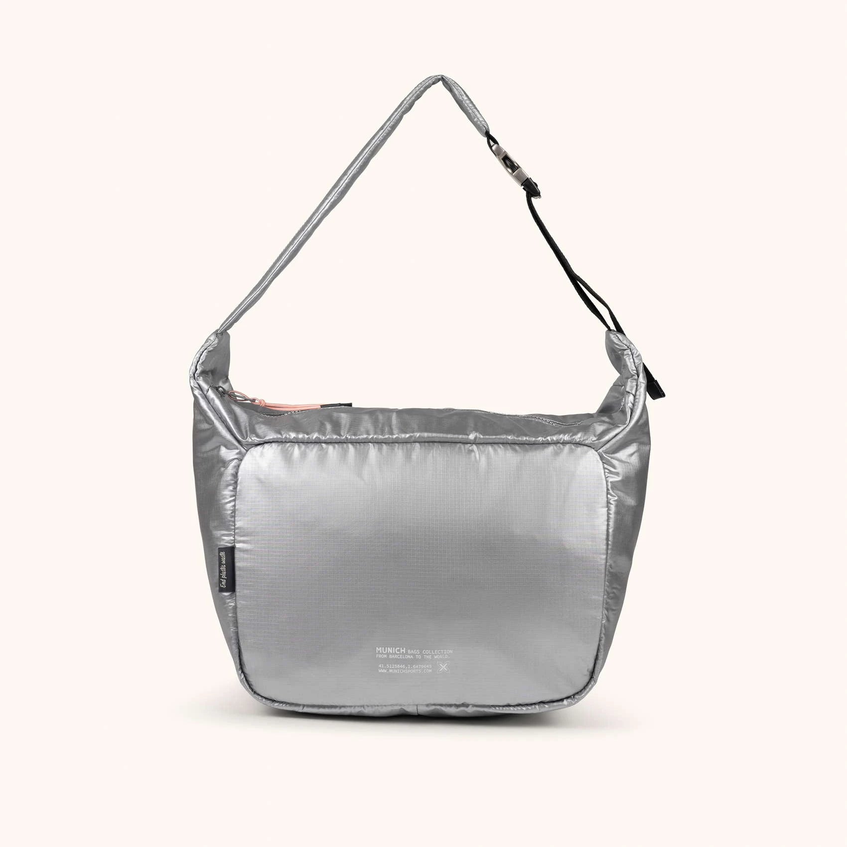 MUNICH DEEP Recycled HOBO: silver bag for women