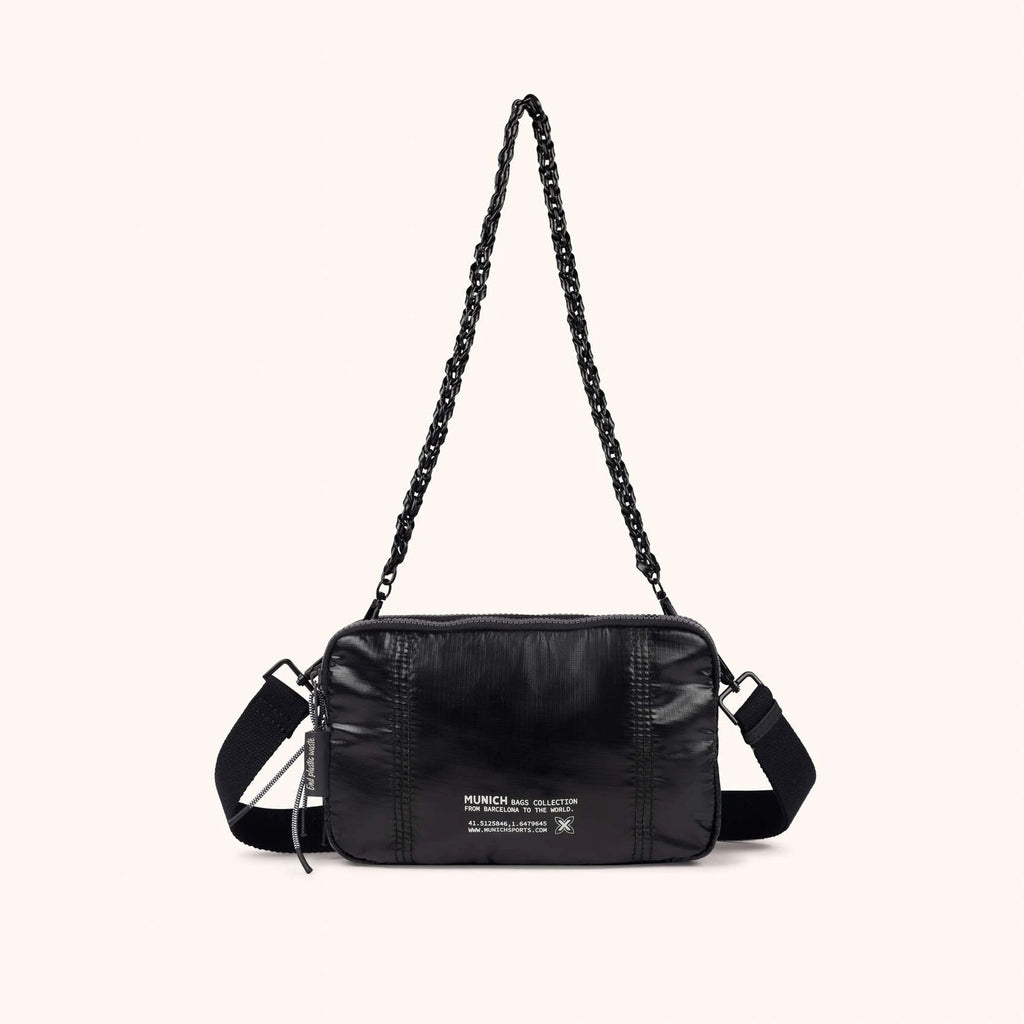 MUNICH DEEP Recycled Crossbody Double: negre bossa per a dona