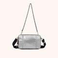 MUNICH DEEP Recycled Crossbody Double: sølvfarvet taske til kvinder