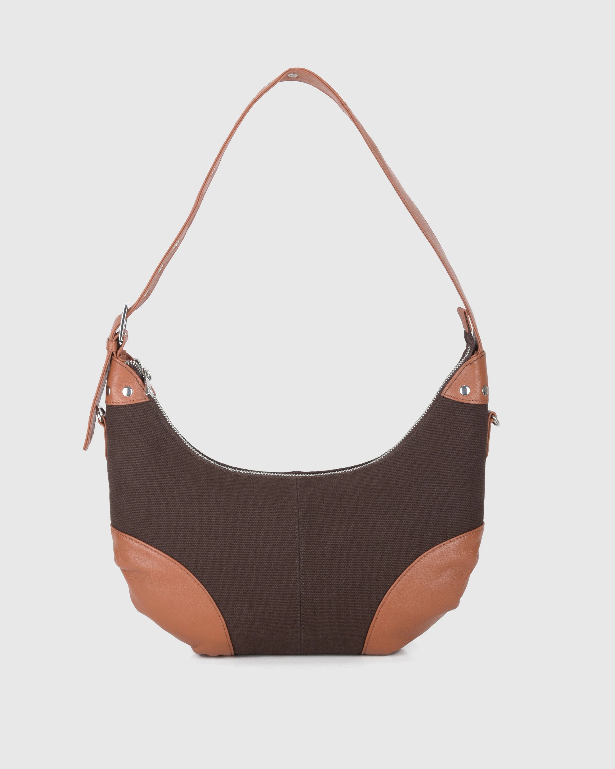 NUNOO Dagmar Canvas Coffee: brown bag for women