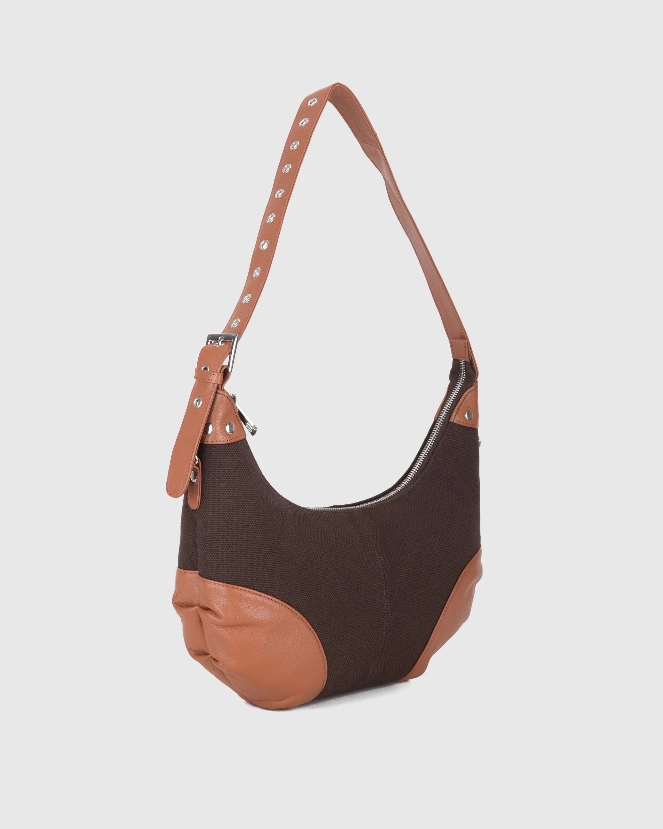 NUNOO Dagmar Canvas Coffee: brown bag for women