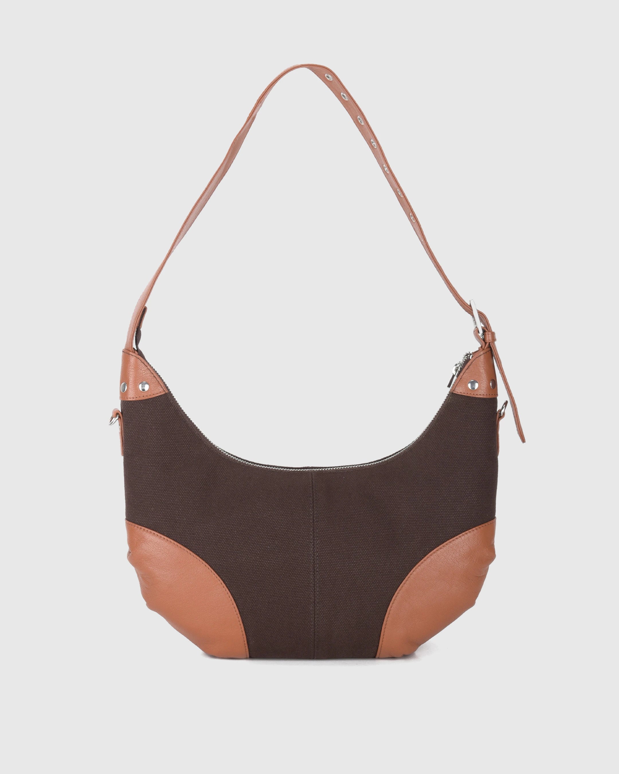 NUNOO Dagmar Canvas Coffee: brown bag for women