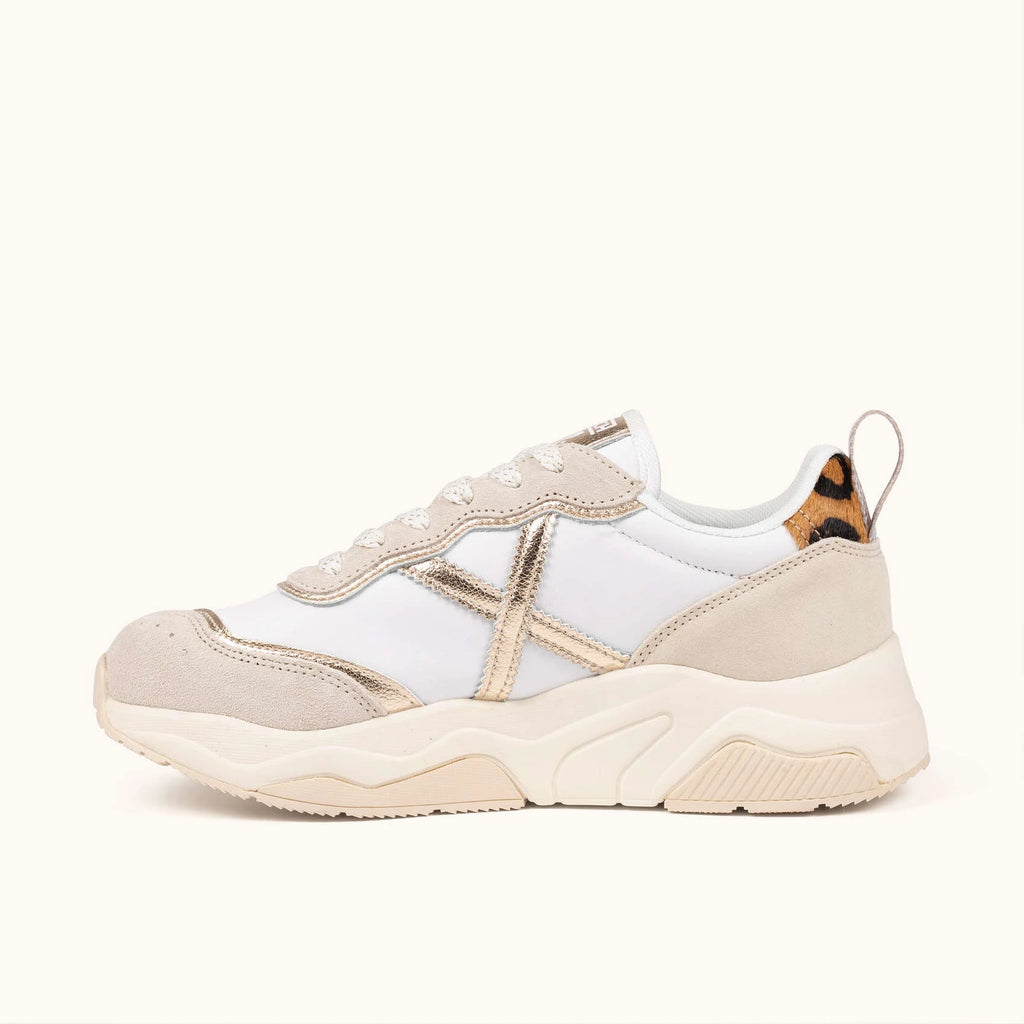 MUNICH WAVE 182: white trainers for women