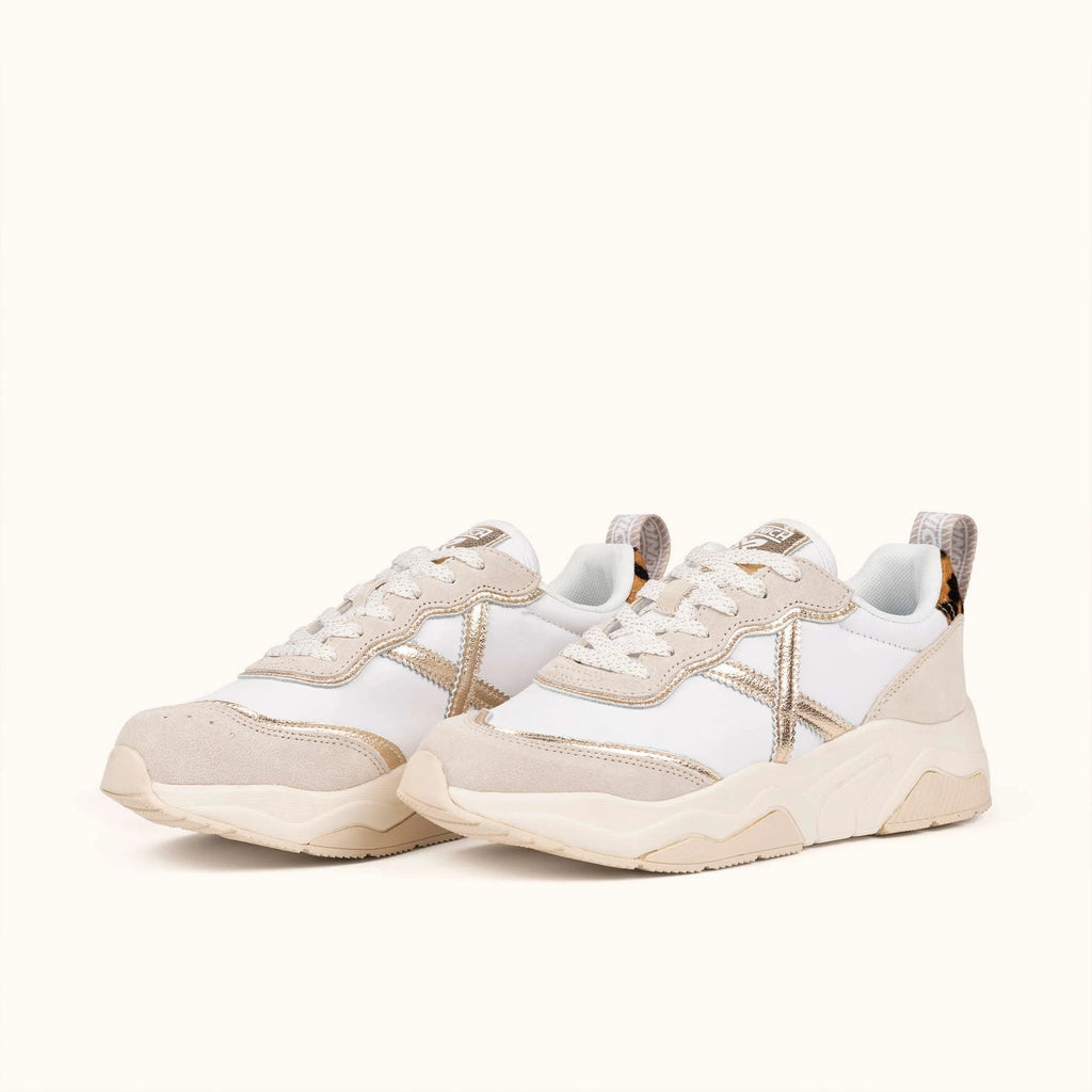 MUNICH WAVE 182: white trainers for women