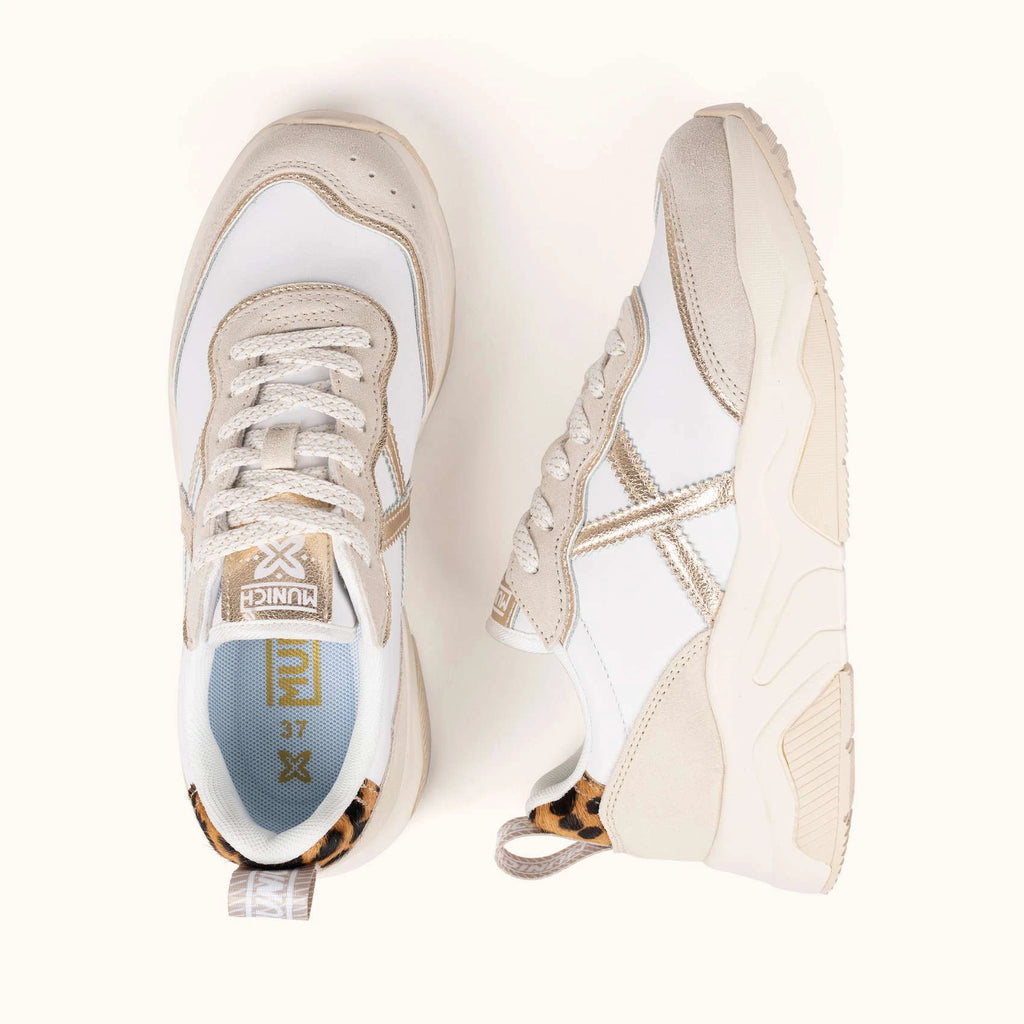 MUNICH WAVE 182: white trainers for women