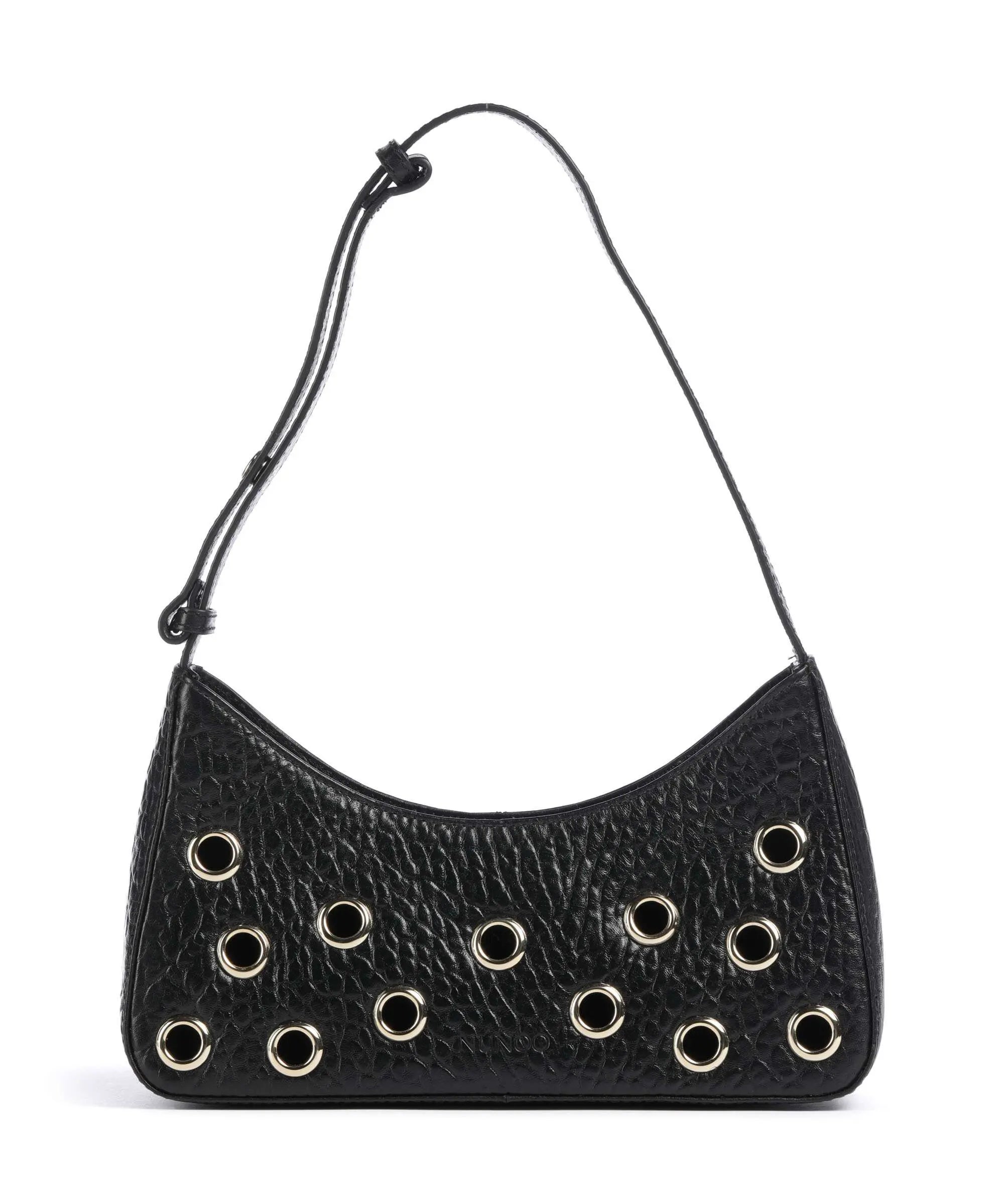 NUNOO Apollo 2 Eyelet NEW Zealand Black W GOLD: noir sac pour femme