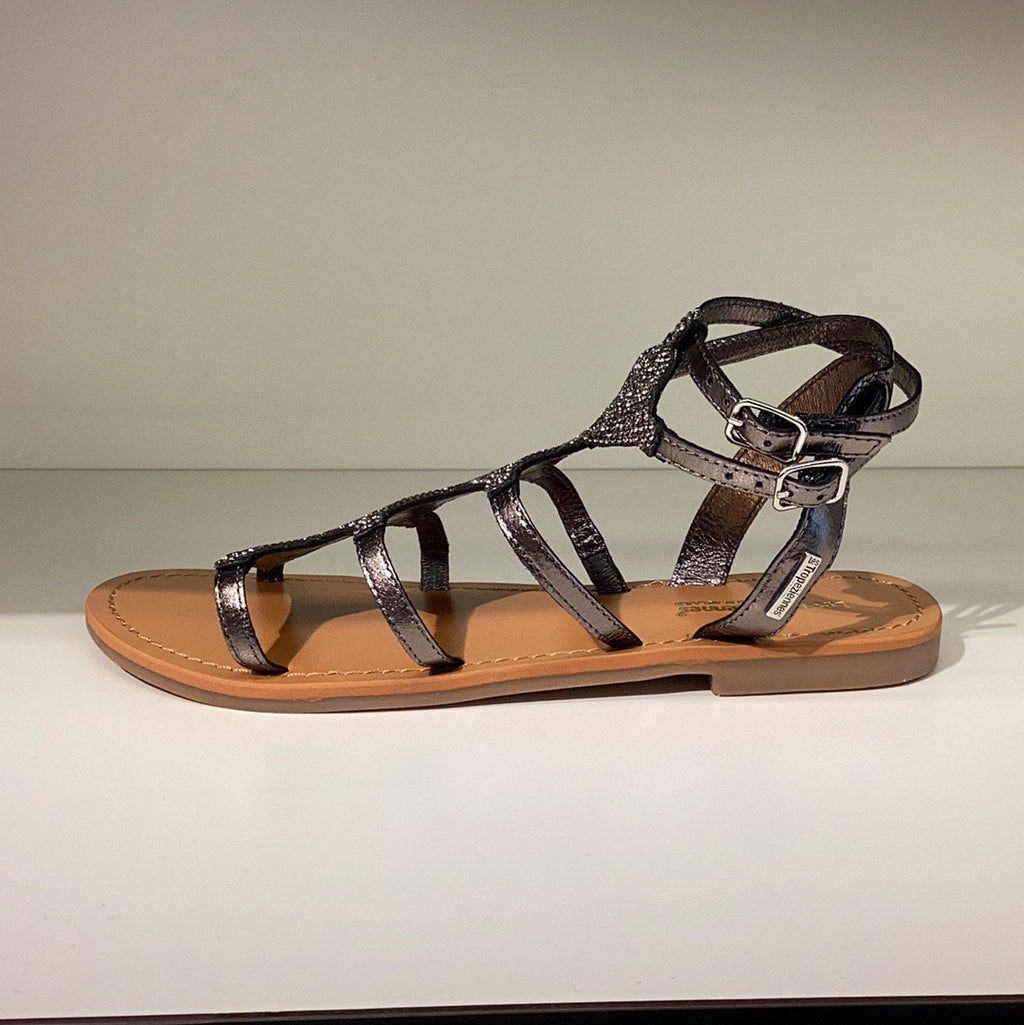 LES TROPEZIENNES Ohlala Argent Fonce DARK Silver: argento sandali da donna