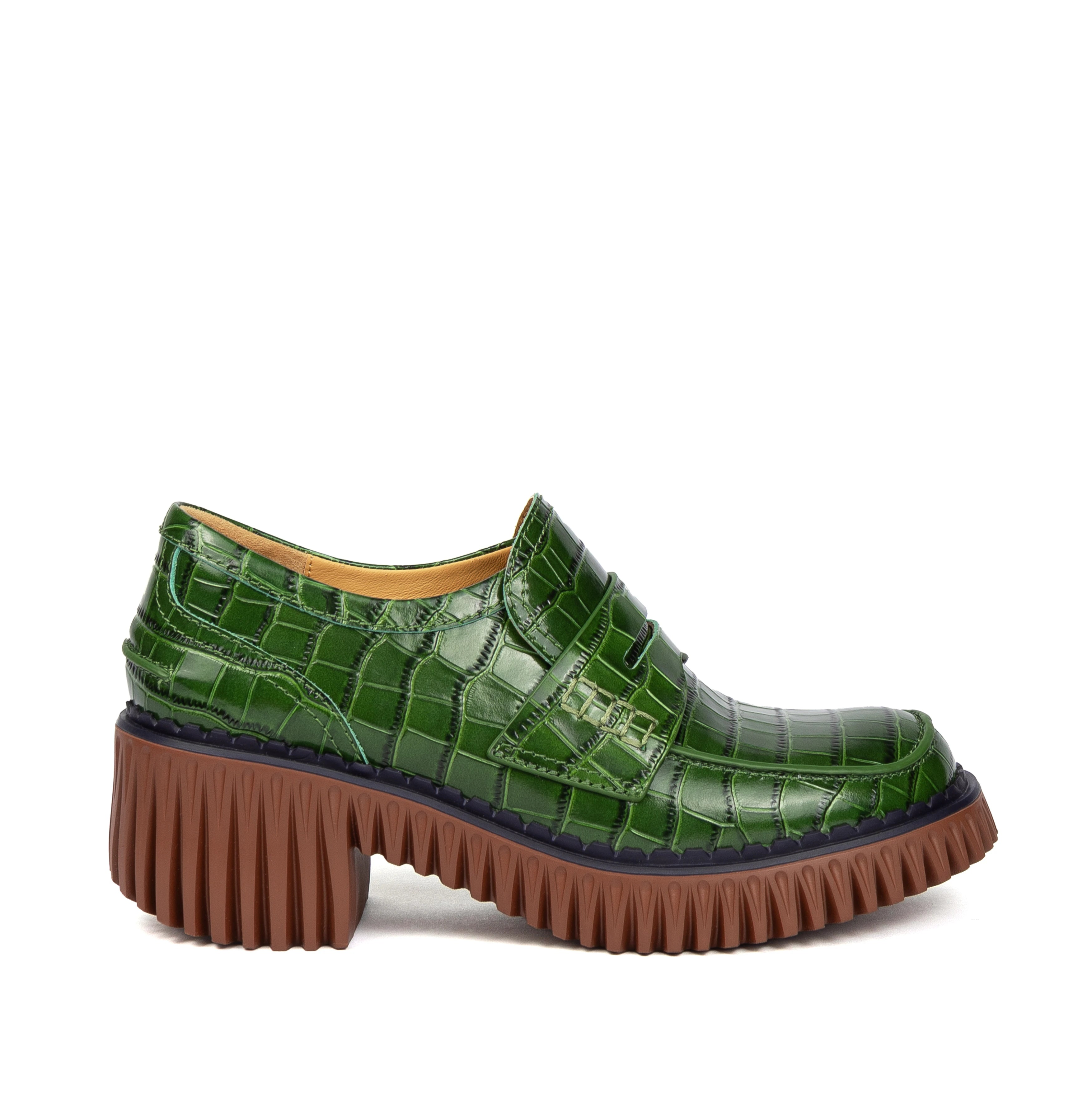 4CCCCEES Plita Penny PINE: グリーン ローファー レディース