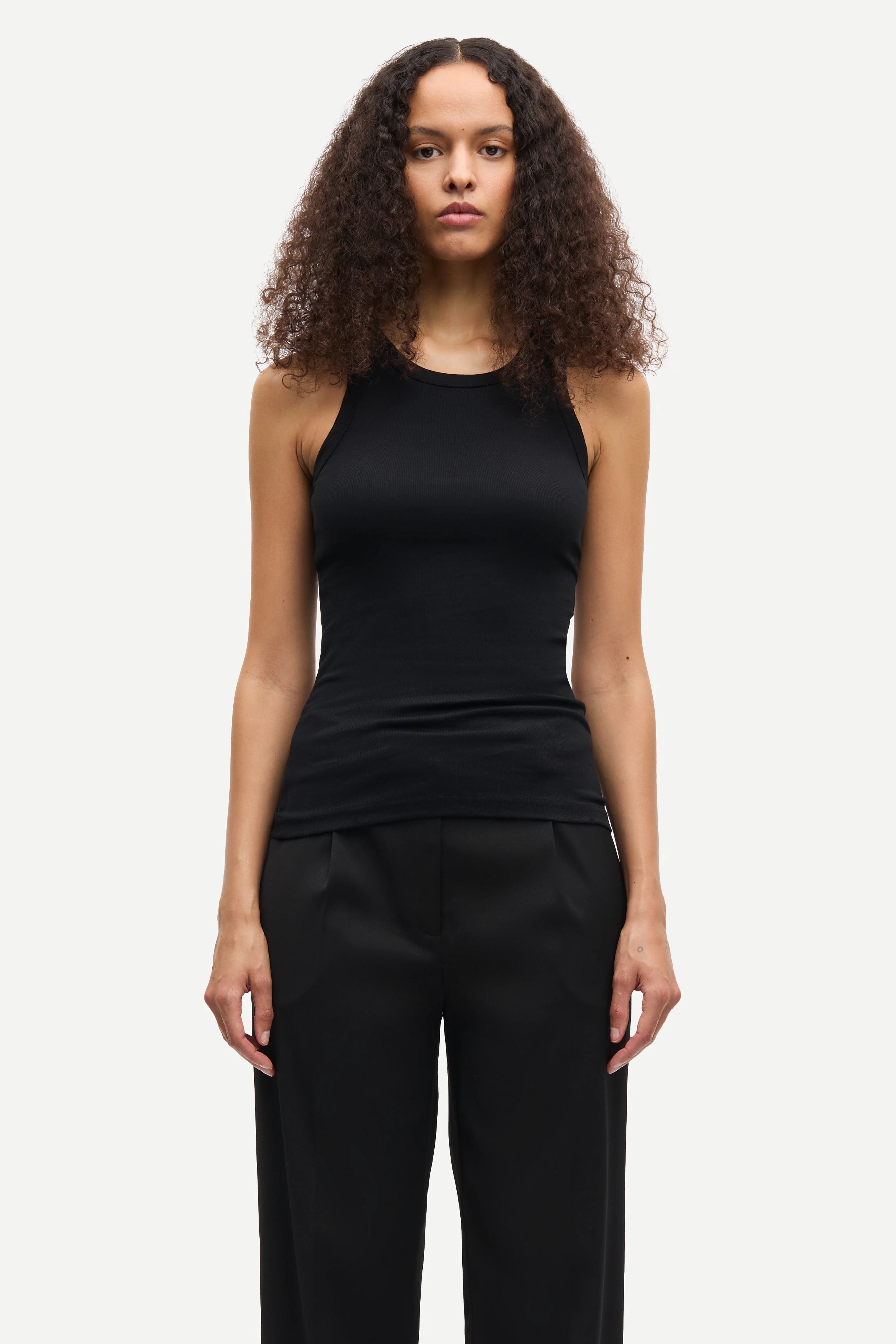 SAMSOE Alexo TANK 7542-PRAW Black: black T-shirt for women