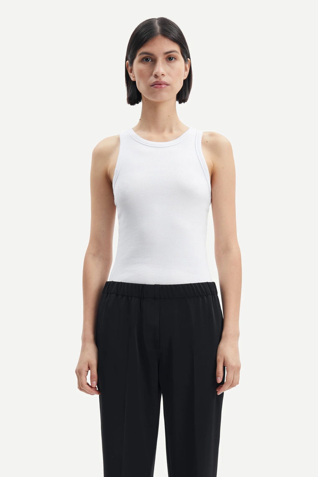 SAMSOE Alexo TANK 7542-PRAW White: weiß T-Shirt für Damen