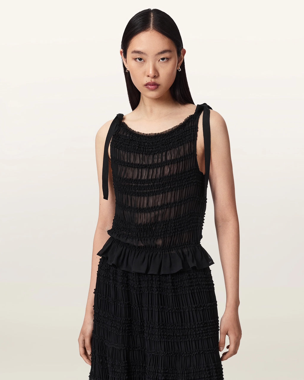 ALL SAINTS | CAMISETAS | MUJER | LOTUS BLACK | NEGRO