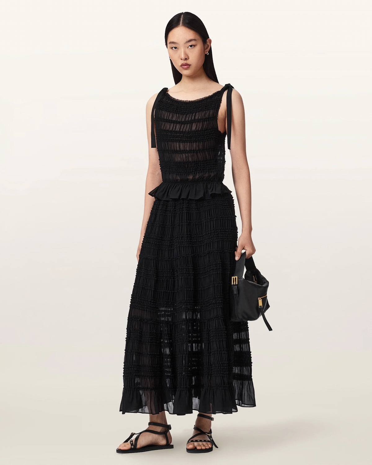 ALL SAINTS | CAMISETAS | MUJER | LOTUS BLACK | NEGRO