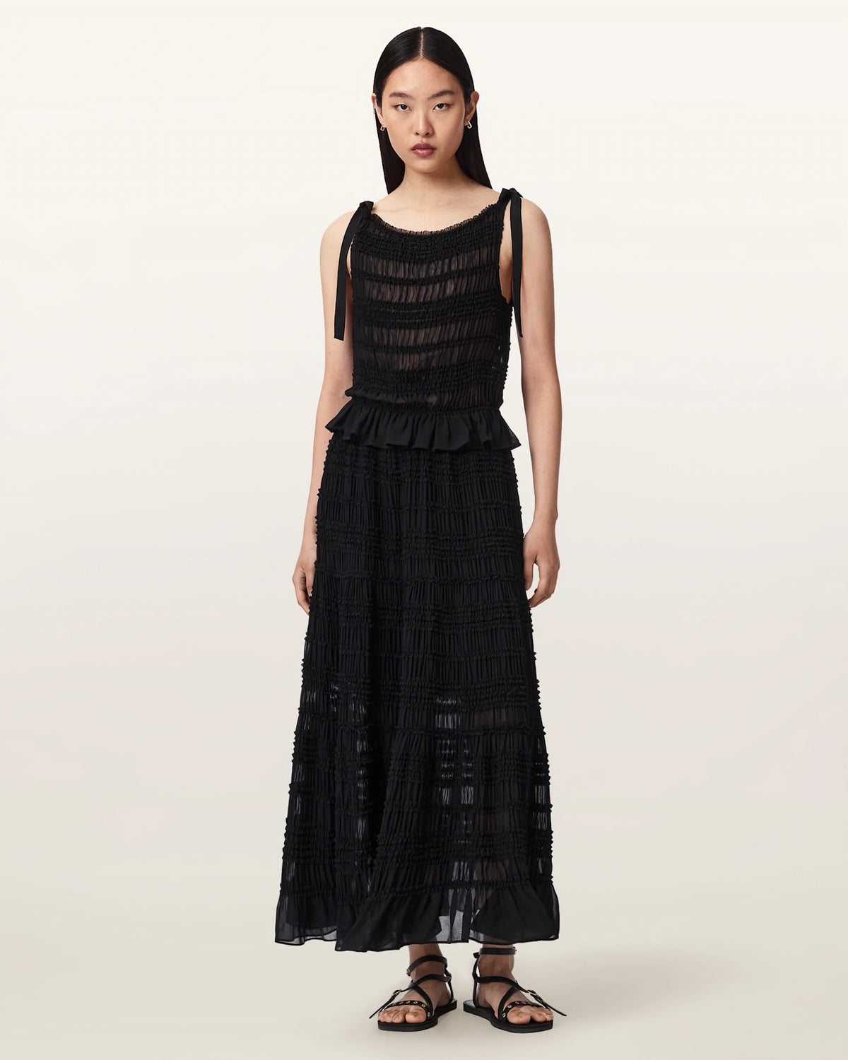 ALL SAINTS | CAMISETAS | MUJER | LOTUS BLACK | NEGRO