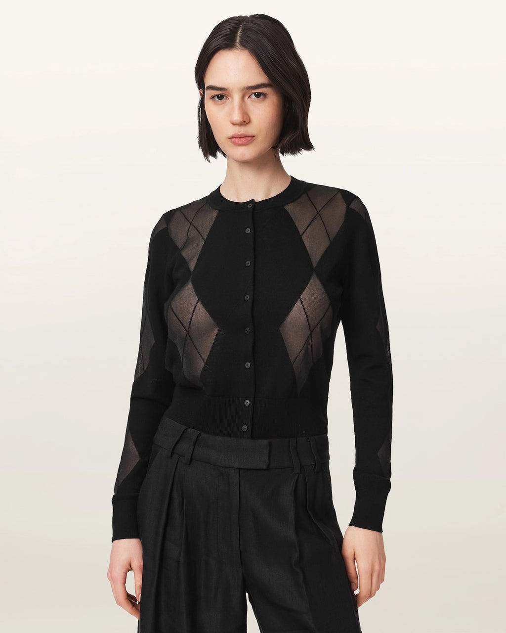 ALL SAINTS BERN Cardigan Black: negre jersei per a dona