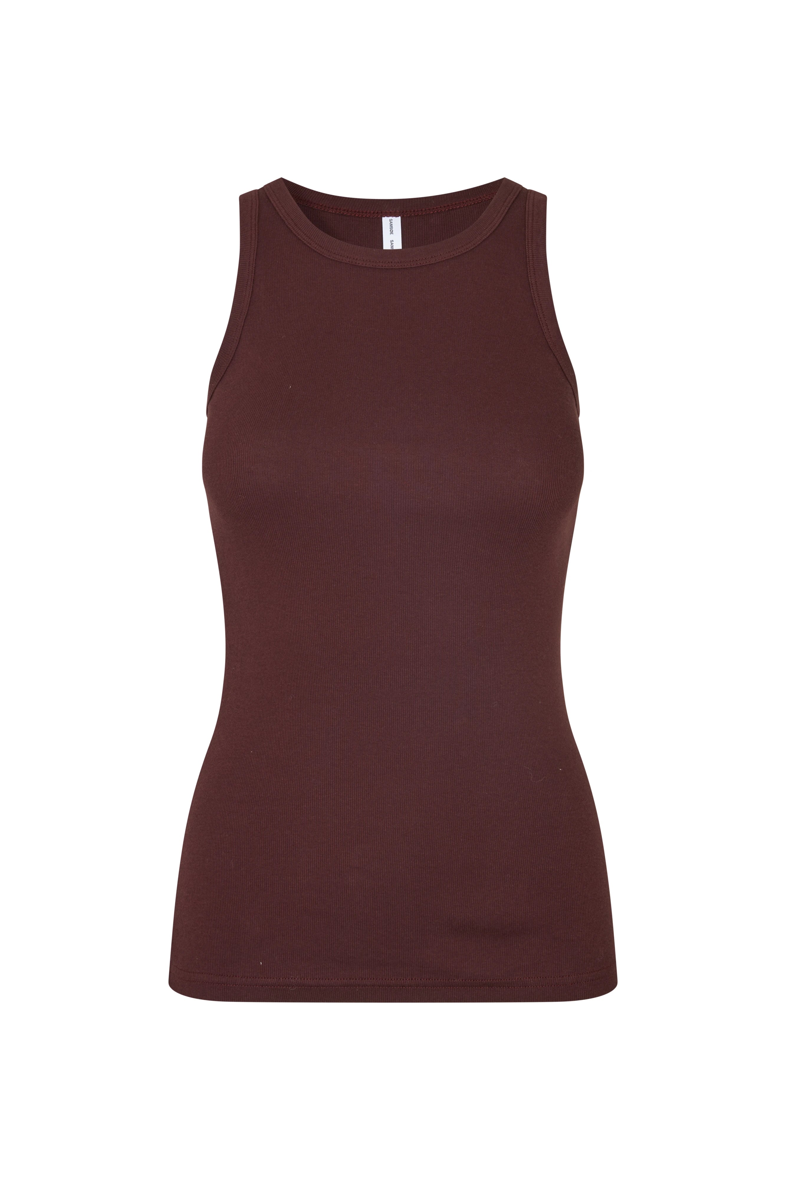 SAMSOE Alexo TANK 7542-PRAW Fudge: brown T-shirt for women