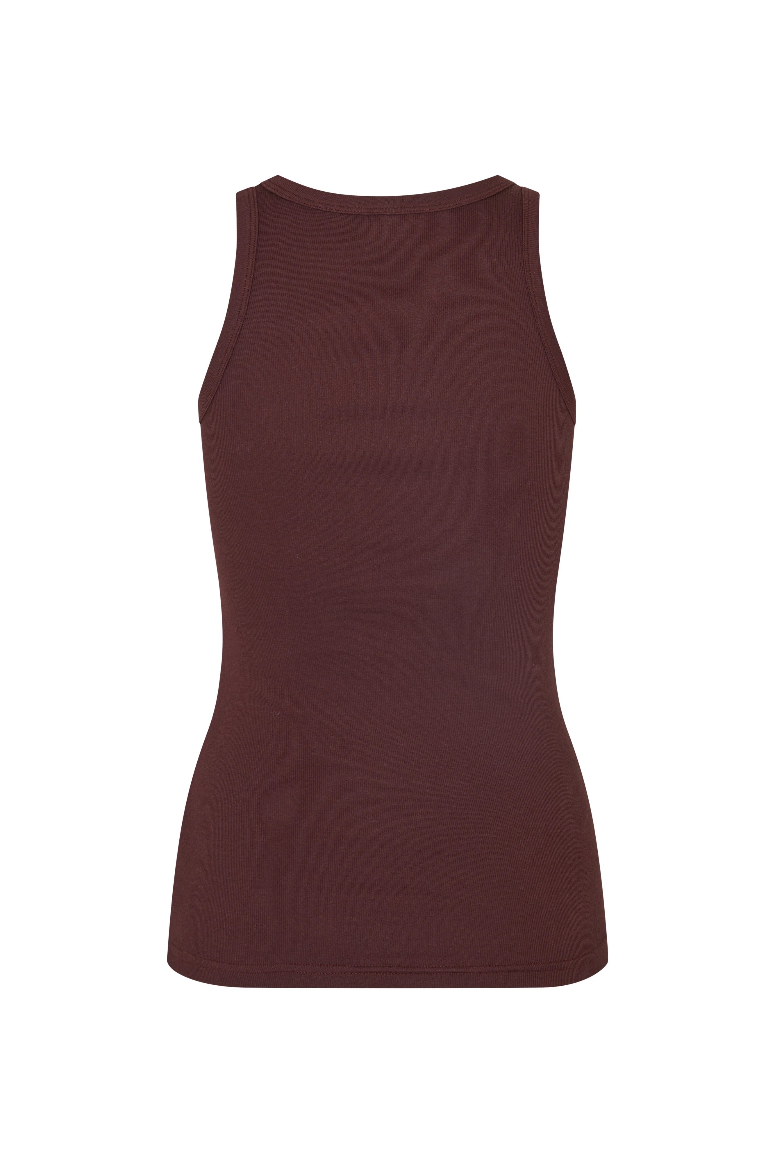 SAMSOE Alexo TANK 7542-PRAW Fudge: brown T-shirt for women