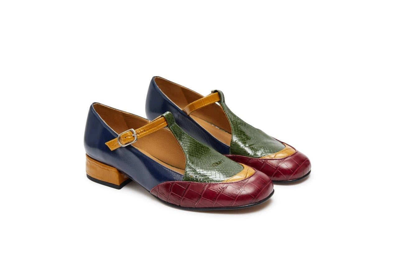 AUDLEY | ZAPATOS DE VESTIR | MUJER | RABAT MARSALA | MULTICOLOR