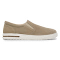 BIRKENSTOCK Oswego LEVE Taupe Narrow: beige zapatilla unisex