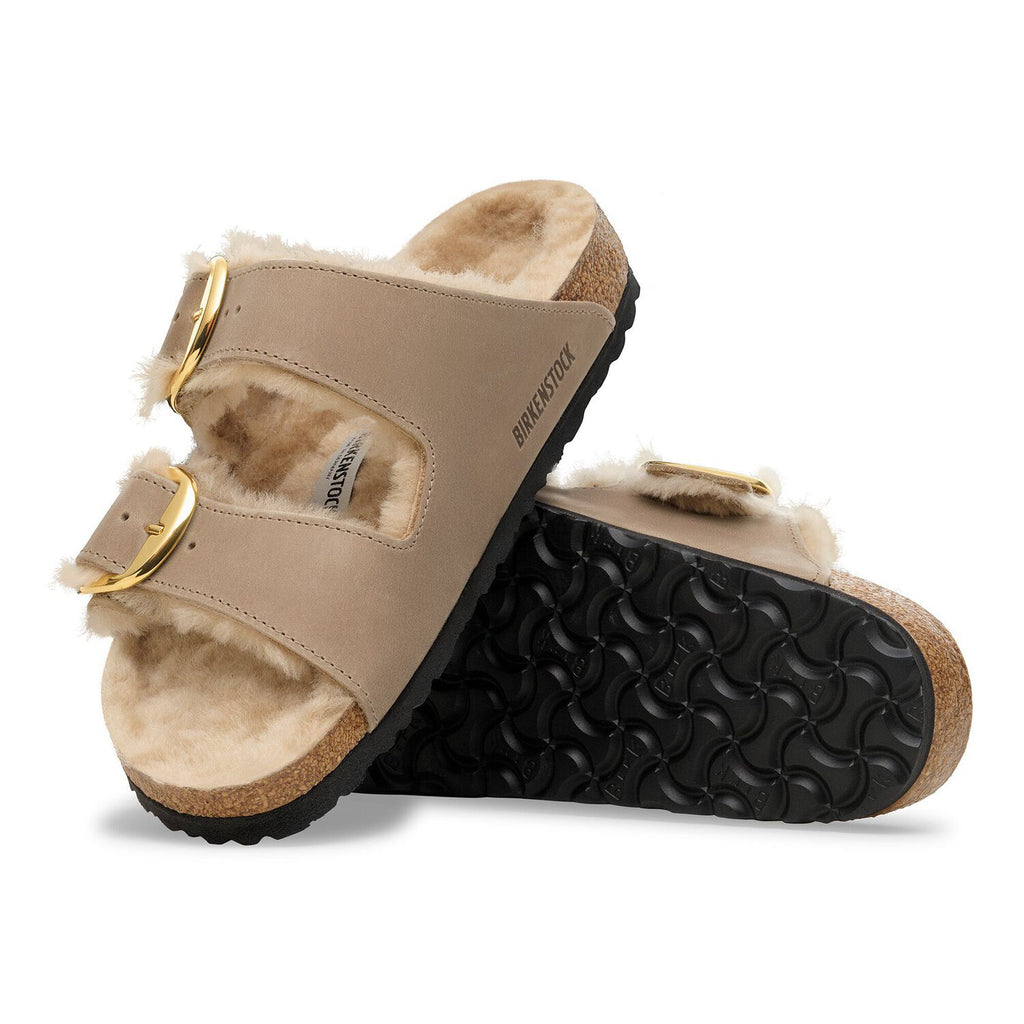 BIRKENSTOCK | SANDALIAS | MUJER | ARIZONA BB SHEARLING LEOI TABACCO BR LAF TABACCO BROWN | BEIGE