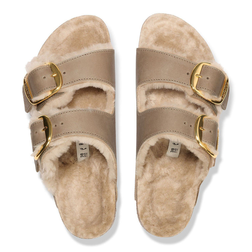 BIRKENSTOCK | SANDALIAS | MUJER | ARIZONA BB SHEARLING LEOI TABACCO BR LAF TABACCO BROWN | BEIGE