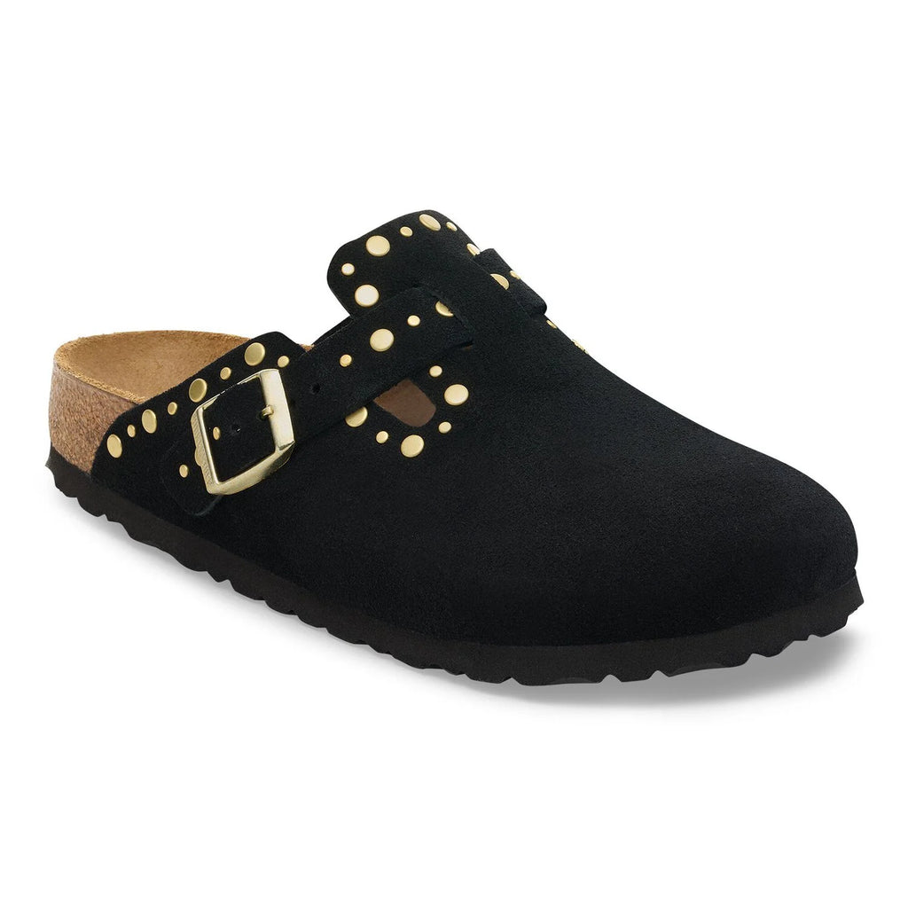 BIRKENSTOCK Boston Rivet LEVE Black MINK: negre esclops per a dona