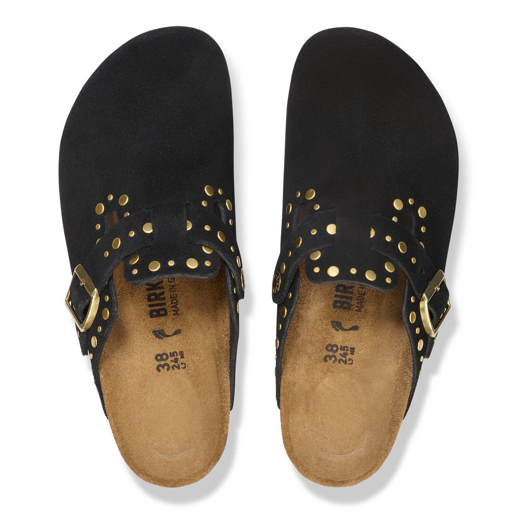 BIRKENSTOCK Boston Rivet LEVE Black MINK: negre esclops per a dona