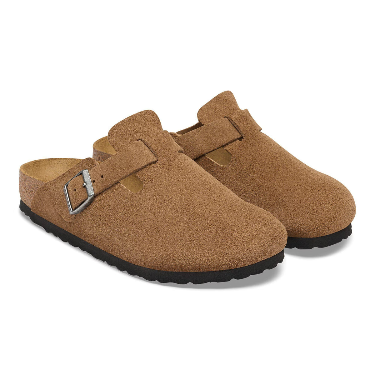 BIRKENSTOCK Boston DARK TEA: ブラウン クロッグ レディース