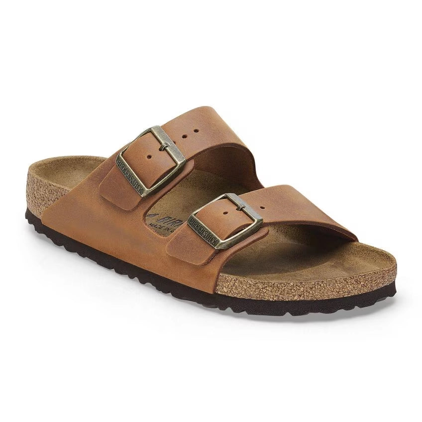 BIRKENSTOCK Arizona LEOI Cognac: ブラウン サンダル ユニセックス
