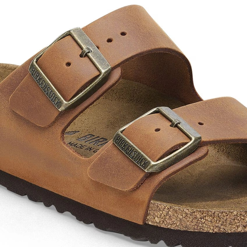 BIRKENSTOCK Arizona LEOI Cognac: коричневый сандалии унисекс