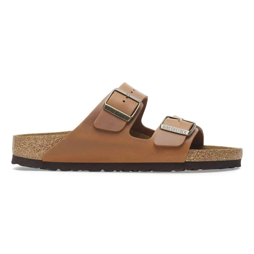 BIRKENSTOCK Arizona LEOI Cognac: ブラウン サンダル ユニセックス