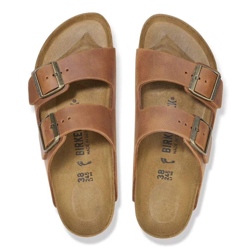 BIRKENSTOCK Arizona LEOI Cognac: ブラウン サンダル ユニセックス