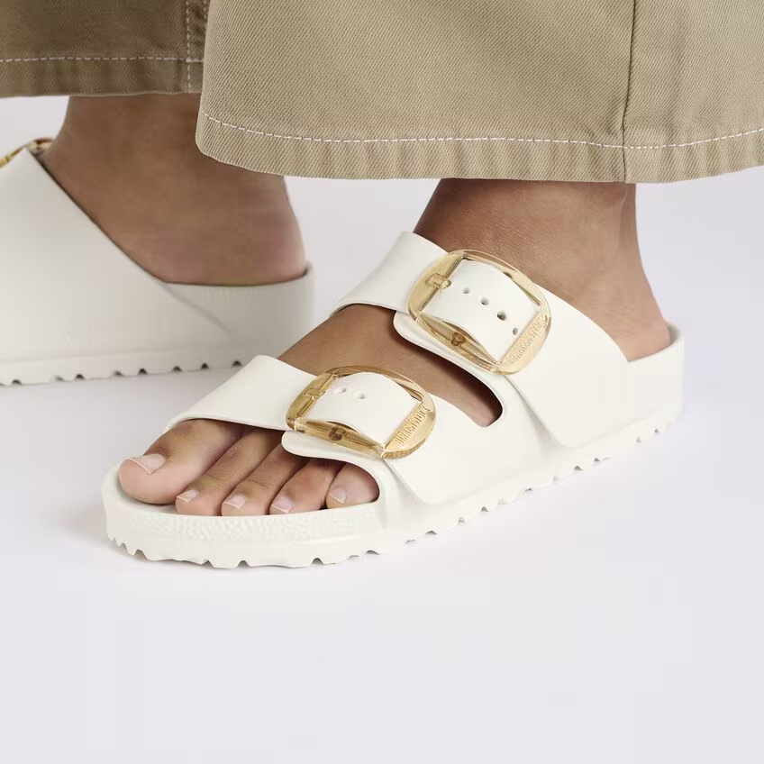 BIRKENSTOCK Arizona BIG Buckle EVA Eggshell: bianco sandali da donna