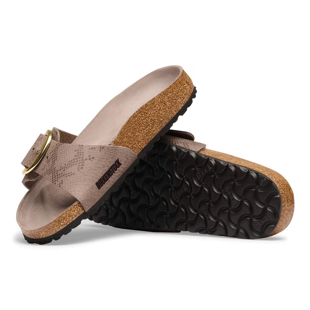 BIRKENSTOCK Madrid GRAY Taupe: animal print sandalen voor dames