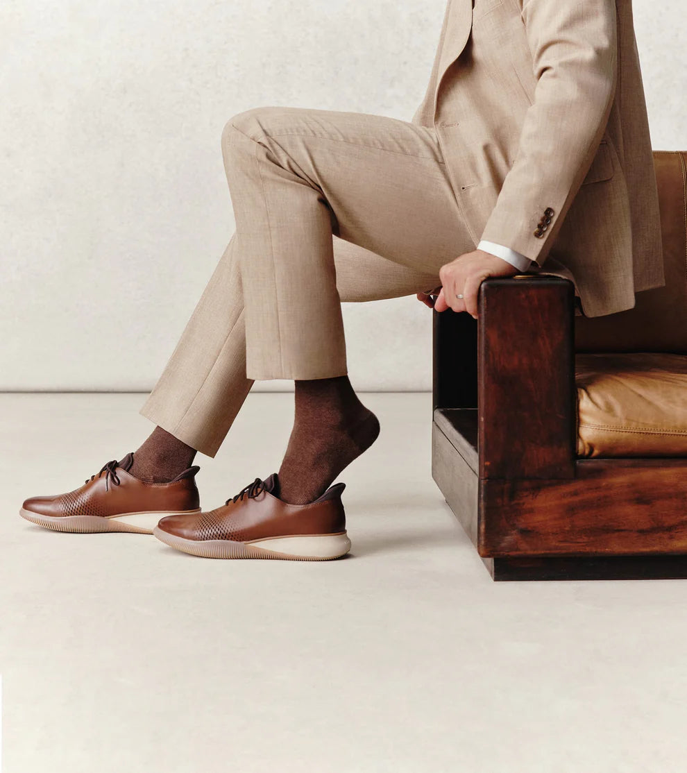 COLE HAAN 6.ZEROGRAND Laser Quick-on Oxfords: коричневый кроссовки для мужчин