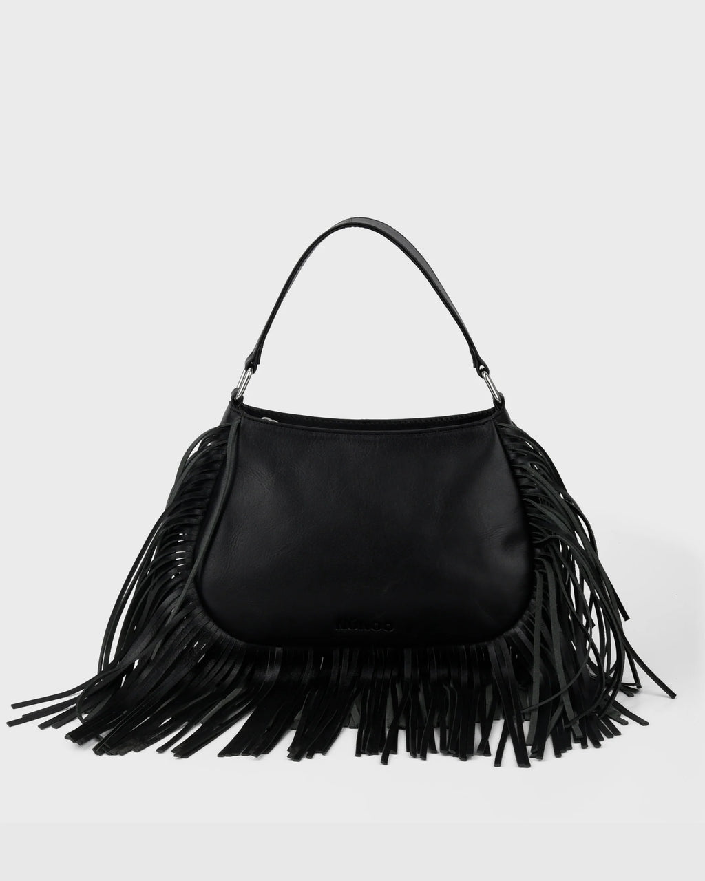 NUNOO Betty Fringe River Black: noir sac pour femme