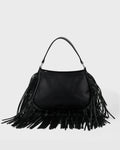 NUNOO Betty Fringe River Black: noir sac pour femme