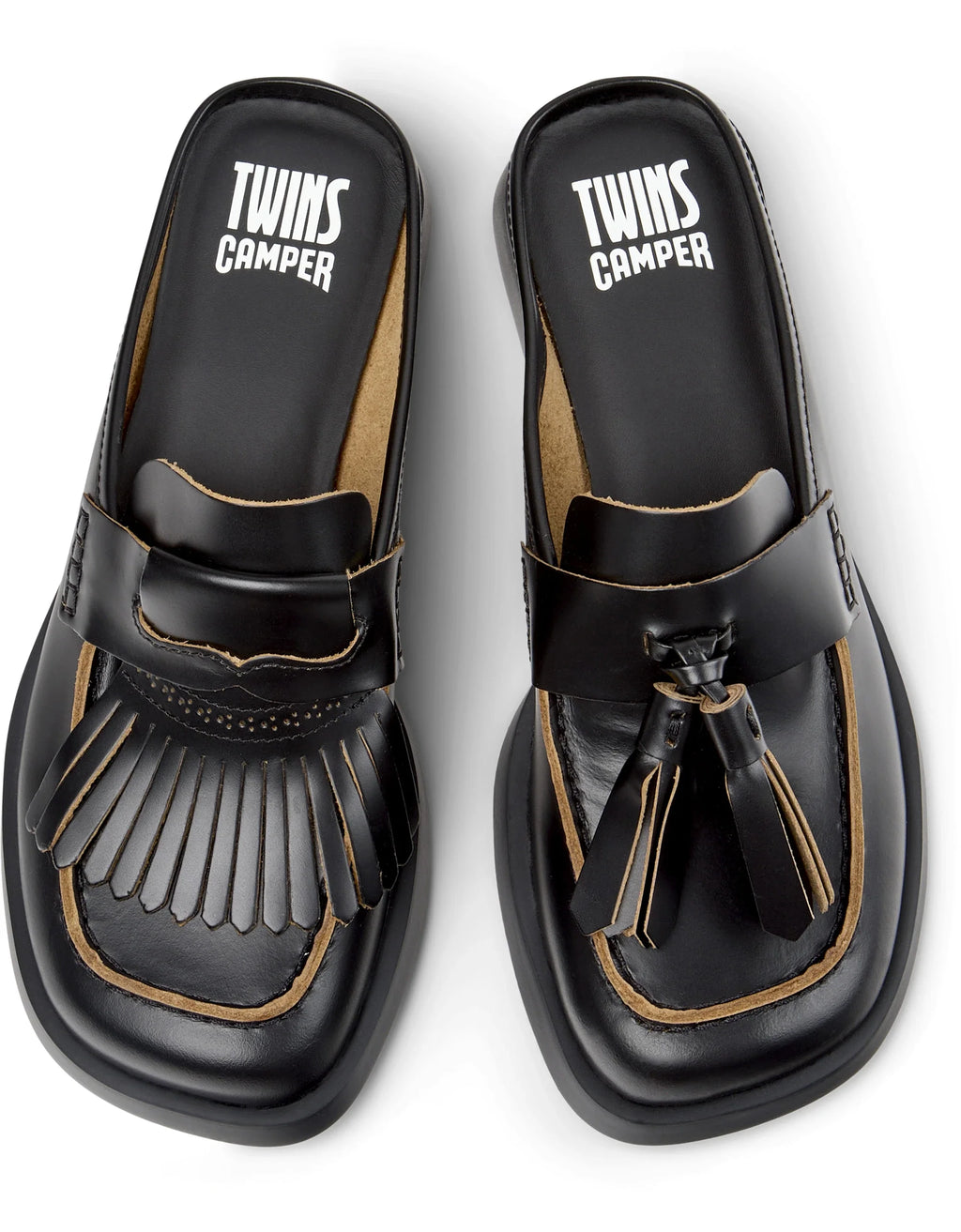 CAMPER Dana K201890, black loafers for women at Tascón