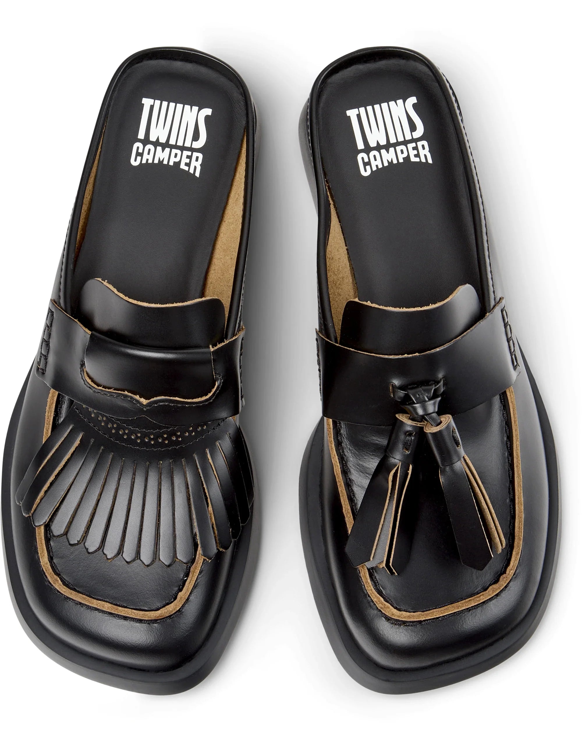 CAMPER Dana K201890, black loafers for women at Tascón