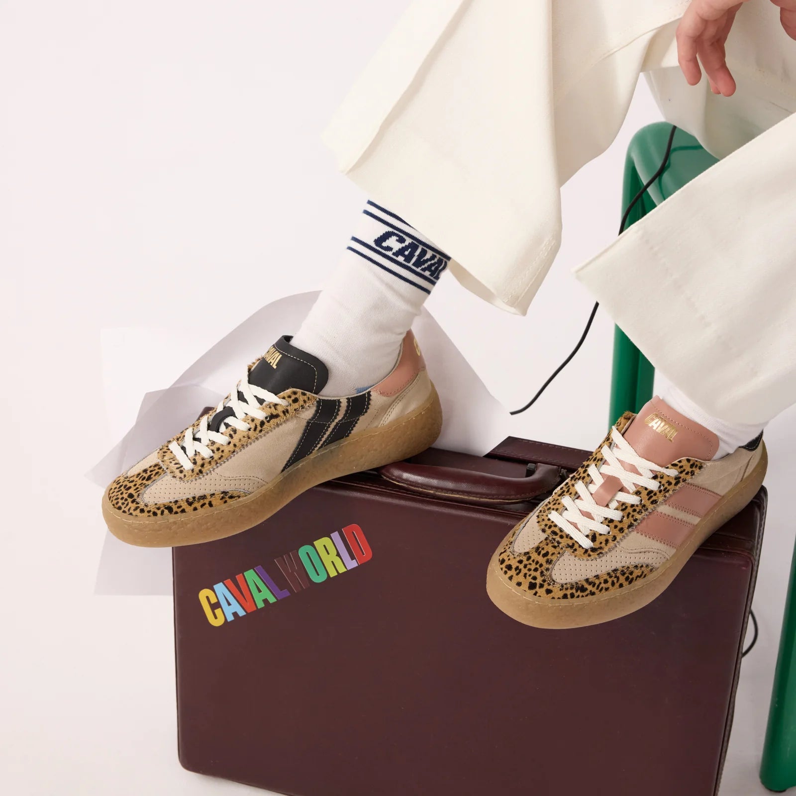 CAVAL Hight Pulse: beige trainers for women