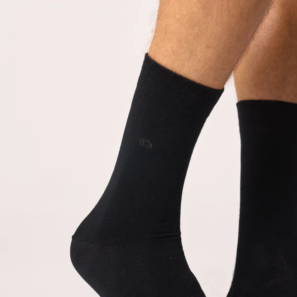 BILLYBELT Bamboo Black: black socks for men