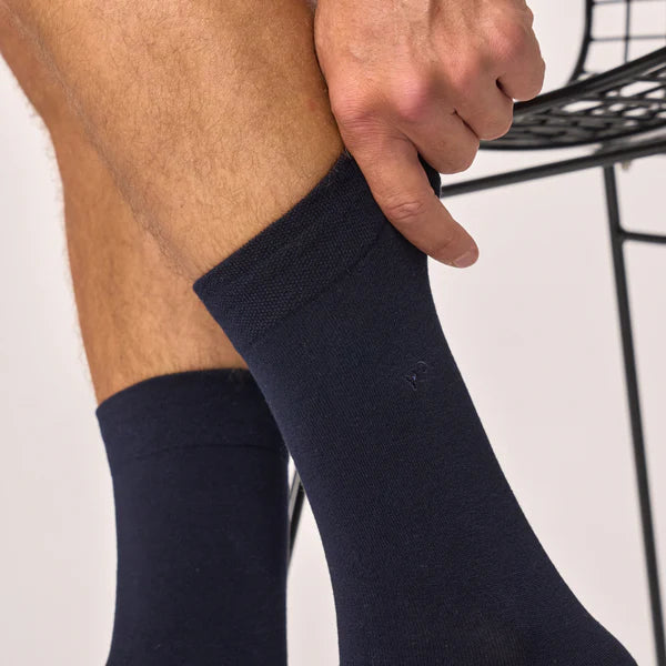 BILLYBELT Bamboo NAVY: blue socks for men