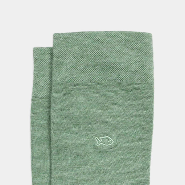 BILLYBELT Bamboo VERT Clair Chine: green socks for men