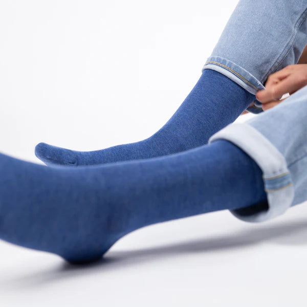 BILLYBELT Bamboo BLEU Jeans Chine: blue socks for men