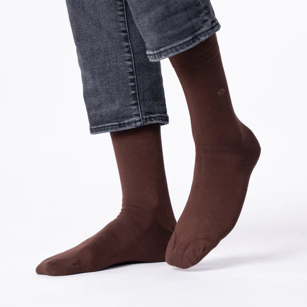 BILLYBELT Bamboo Marron: brown socks for men