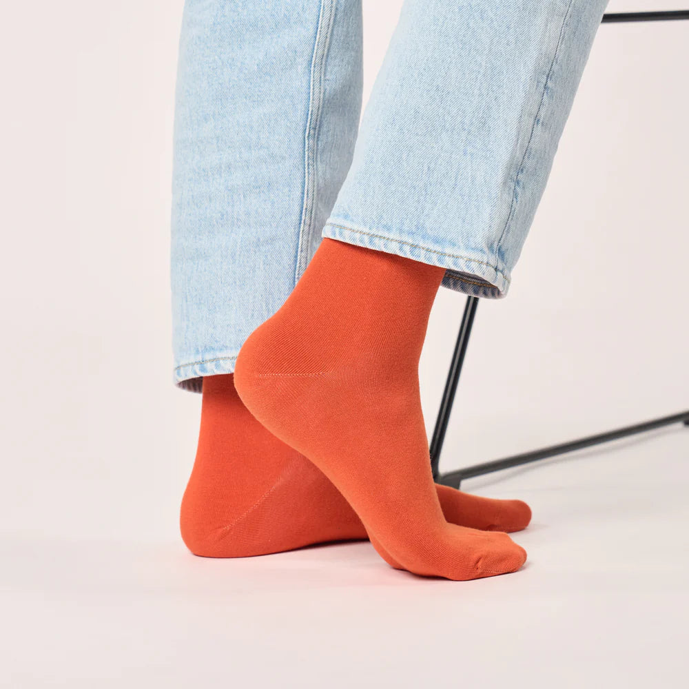 BILLYBELT Bamboo Orange: naranja socks for men